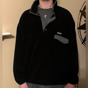 Patagonia Synchilla Black Fleece Pullover, Men’s XL, Like New.